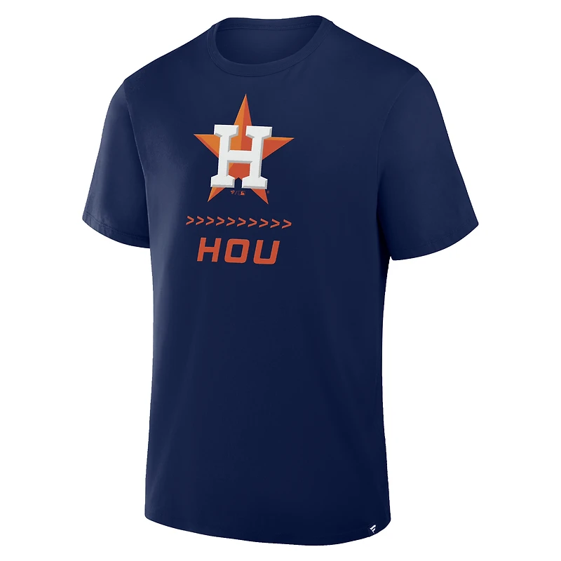 Men's Fanatics Navy Houston Astros Clubhouse Legacy Side Swipe T-Shirt