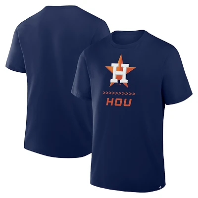 T-shirt Fanatics pour homme bleu marine Houston Astros Clubhouse Legacy Side Swipe