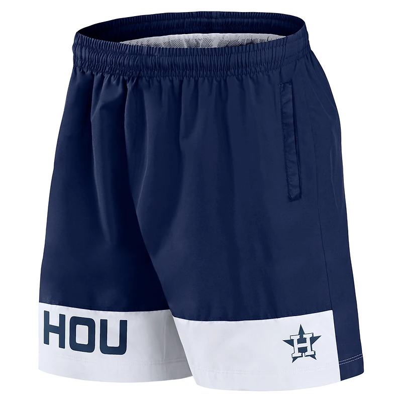 Short de bain Fanatics bleu marine Houston Astros Elements pour hommes