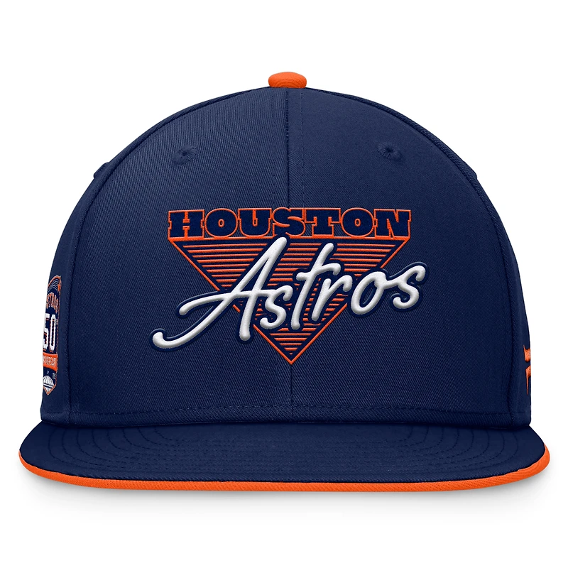 Men's Fanatics Navy Houston Astros Fundamental Tri-Script Fitted Hat