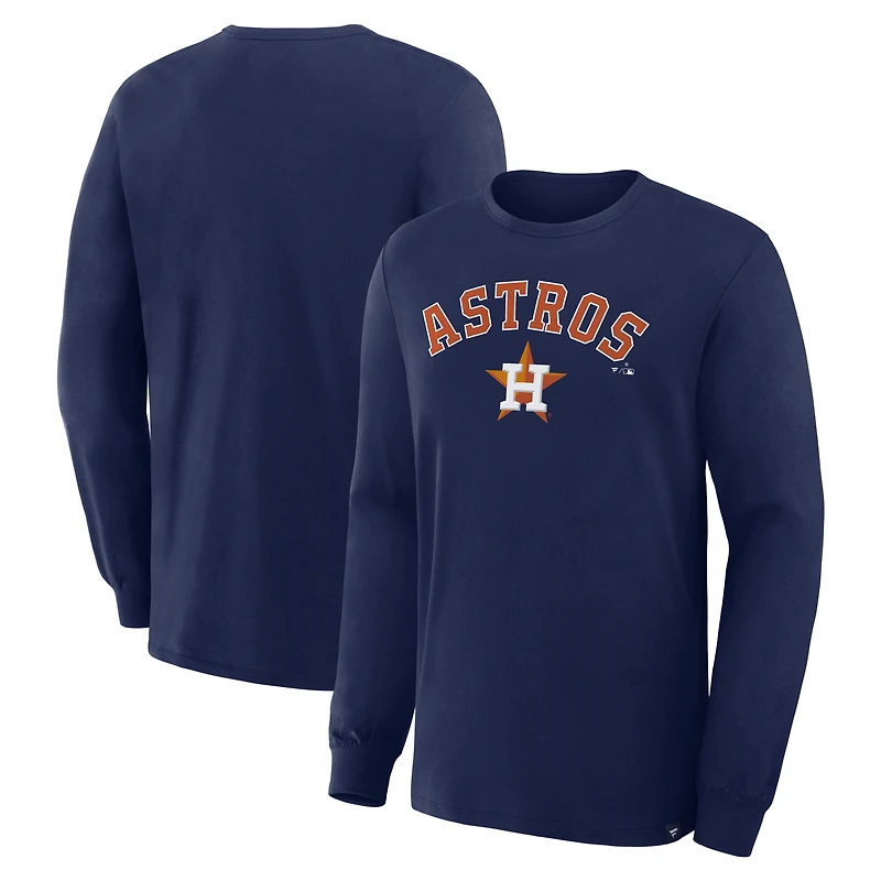 T-shirt à manches longues Fanatics Navy Houston Astros Lock-Up Legacy pour homme