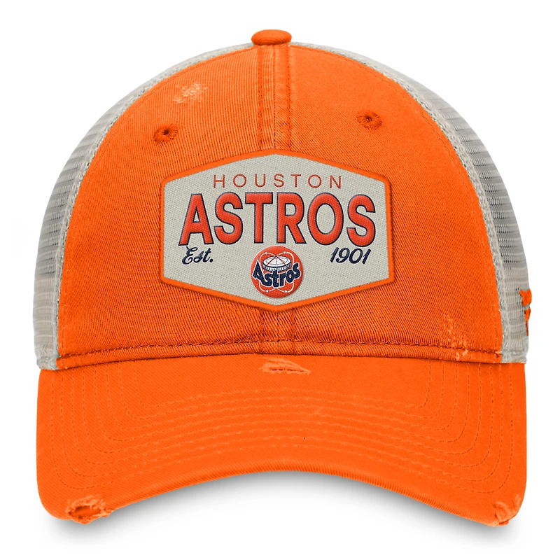 Casquette réglable de camionneur Fanatics Navy Houston Astros Patch pour hommes
