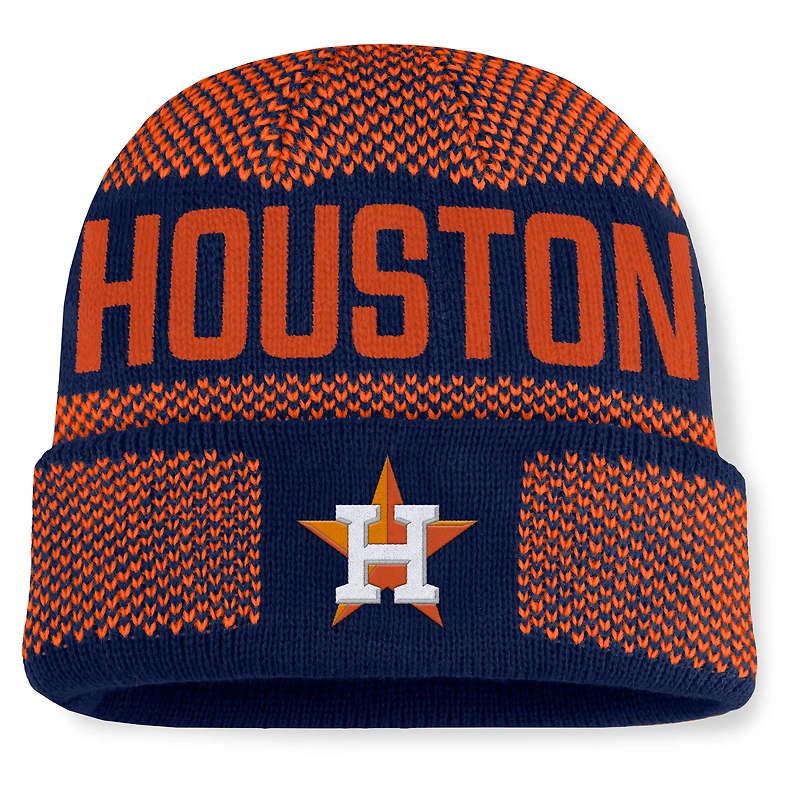 Men's Fanatics Navy Houston Astros Rotation Cuffed Knit Hat
