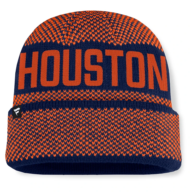 Men's Fanatics Navy Houston Astros Rotation Cuffed Knit Hat