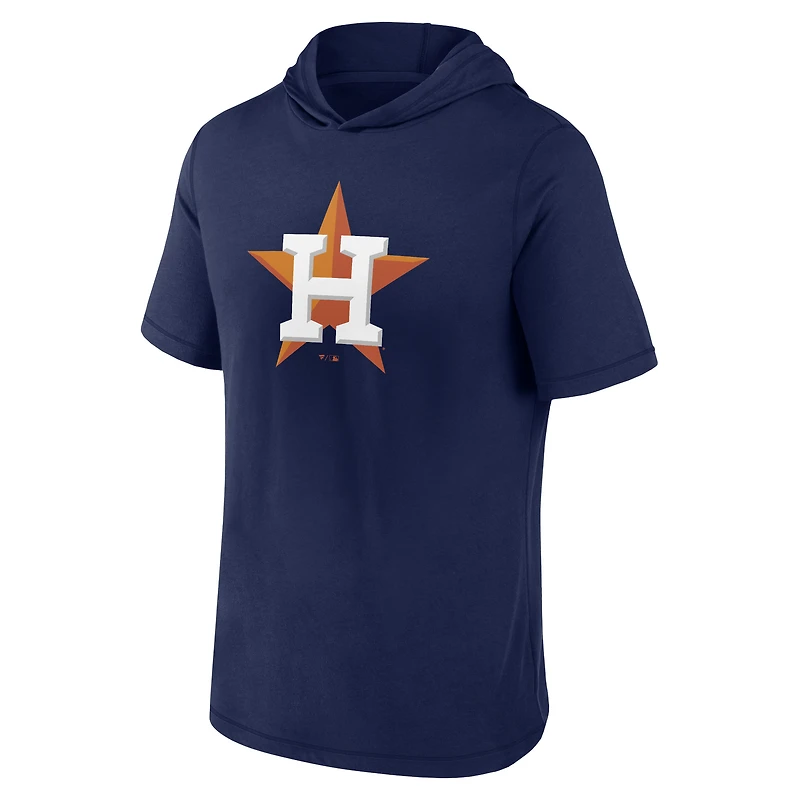 T-shirt à capuche manches courtes Fanatics Navy Houston Astros pour hommes