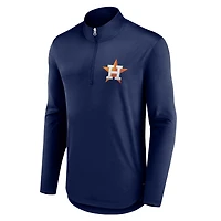 Men's Fanatics Navy Houston Astros Tough Minded Lightweight Quarter-Zip Pullover