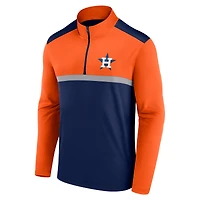 Haut à quart de zip imparable des Astros Houston Fanatics pour hommes bleu marine