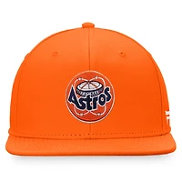 Men's Fanatics Orange Houston Astros Cooperstown Collection Core Snapback Hat