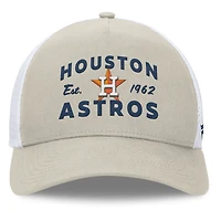 Casquette réglable de camionneur A-Frame Fanatics Stone Houston Astros pour hommes