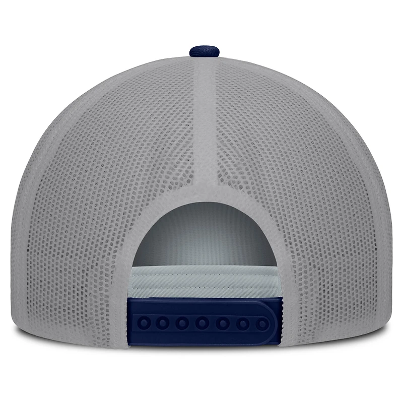 Men's Fanatics White/Navy Houston Astros On Deck A-Frame Snapback Hat