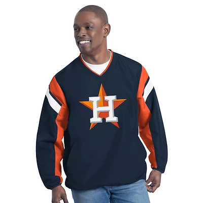 Pull à col en V double couverture G-III Sports by Carl Banks bleu marine pour homme des Astros de Houston