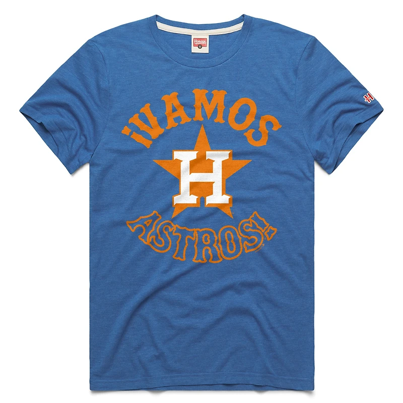 Men's Homage Blue Houston Astros Vamos Tri-Blend T-Shirt