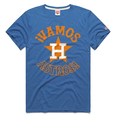 Men's Homage Blue Houston Astros Vamos Tri-Blend T-Shirt