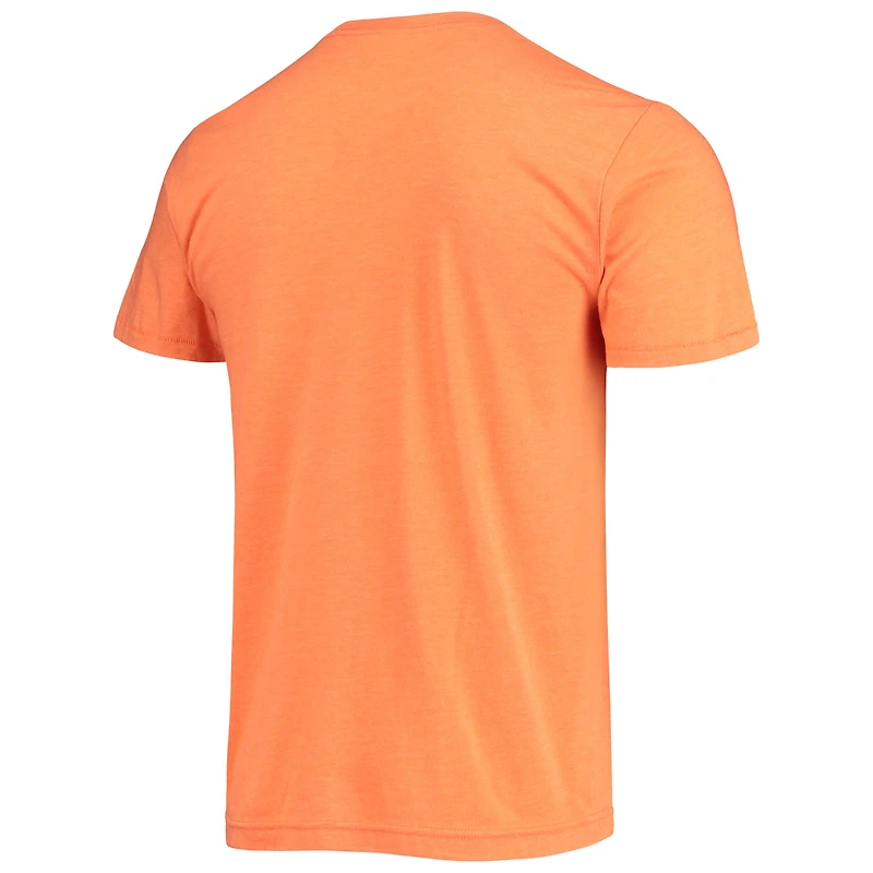 T-shirt à trois mélanges hommage Craig Biggio et Jeff Bagwell pour hommes, orange chiné, Houston Astros MLB Jam Player