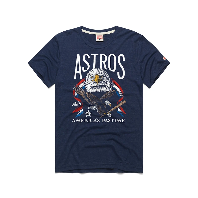 T-shirt homme Hommage Navy Houston Astros, le pasteur américain, en mélange de trois matières