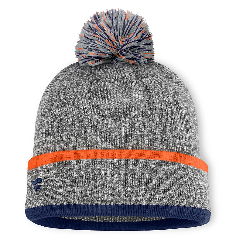 Men's Houston Astros Fanatics Heather Gray Backstop Cuffed Knit Hat with Pom