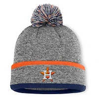 Men's Houston Astros Fanatics Heather Gray Backstop Cuffed Knit Hat with Pom