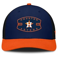 Men's Houston Astros Fanatics Navy/Orange Cutoff Adjustable Trucker Hat