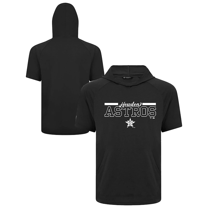 Men's Levelwear Black Houston Astros Phase Vanguard Hoodie T-Shirt