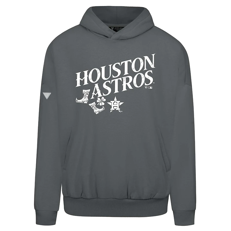 Sweat à capuche gris Houston Astros St. Patrick's Day pour homme Levelwear