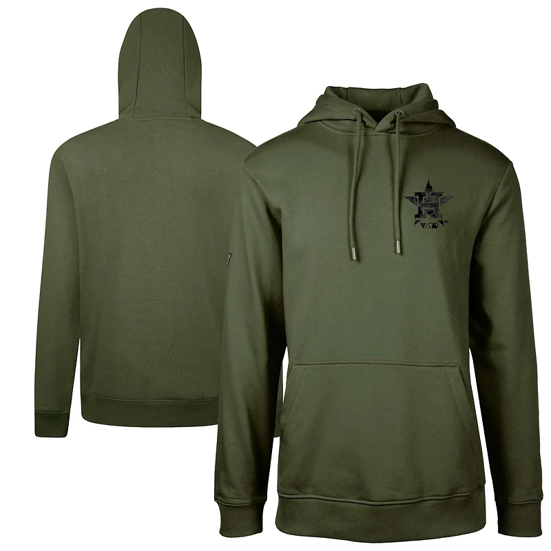 Sweat à capuche motif camouflage numérique Houston Astros Podium pour homme de Levelwear, vert