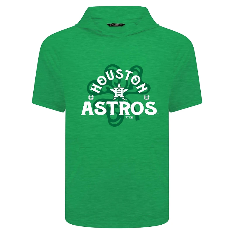 Men's Levelwear Green Houston Astros St. Patrick's Day Phase Shamrock Short Sleeve T-Shirt Hoodie