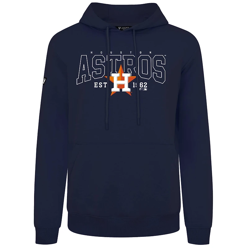 Sweat à capuche bleu marine Levelwear pour homme des Astros de Houston, Accolade Podium Textbook