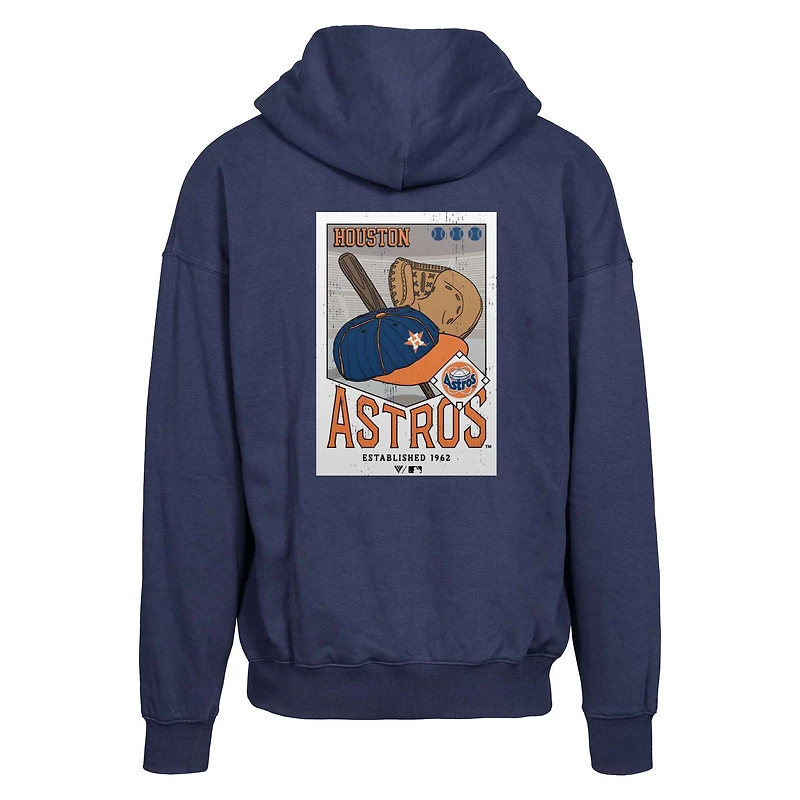 Men's Levelwear  Navy Houston Astros Uphill City Core Logo Full-Zip Hoodie