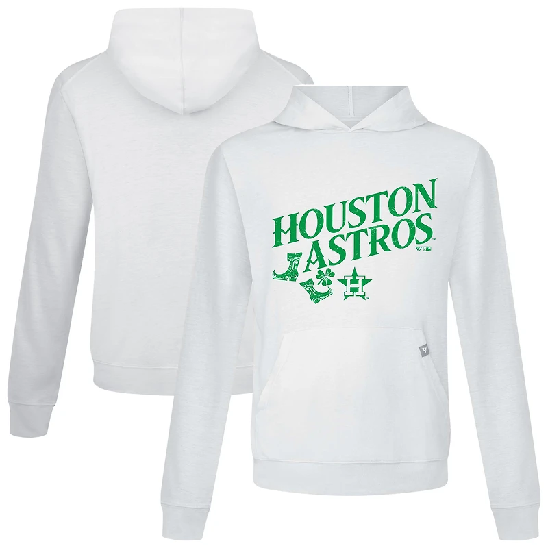 Sweat à capuche manches longues pour homme Houston Astros St. Patrick's Day Relay Boots blanc Levelwear