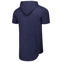 T-shirt à capuche en trois mélanges Majestic Threads pour hommes, bleu marine, Houston Astros