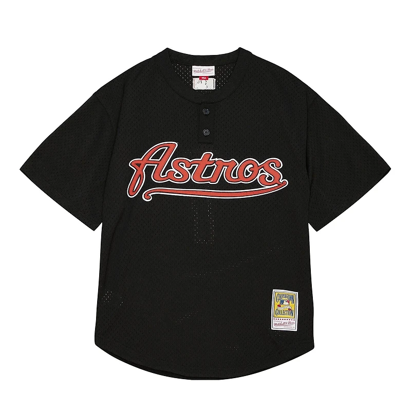 Mitchell & Ness Craig Biggio Black Houston Astros Cooperstown Collection Maillot d'entraînement au bâton authentique pour homme