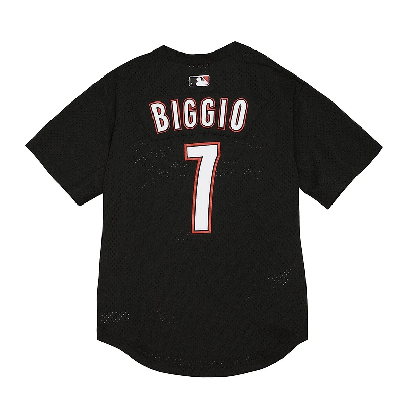 Mitchell & Ness Craig Biggio Black Houston Astros Cooperstown Collection Maillot d'entraînement au bâton authentique pour homme