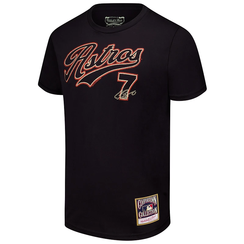 T-shirt homme Mitchell & Ness Craig Biggio noir Houston Astros Cooperstown Collection