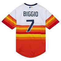 Maillot de retour authentique la collection Cooperstown 2004 des Astros Houston blanc Craig Biggio Mitchell & Ness pour hommes