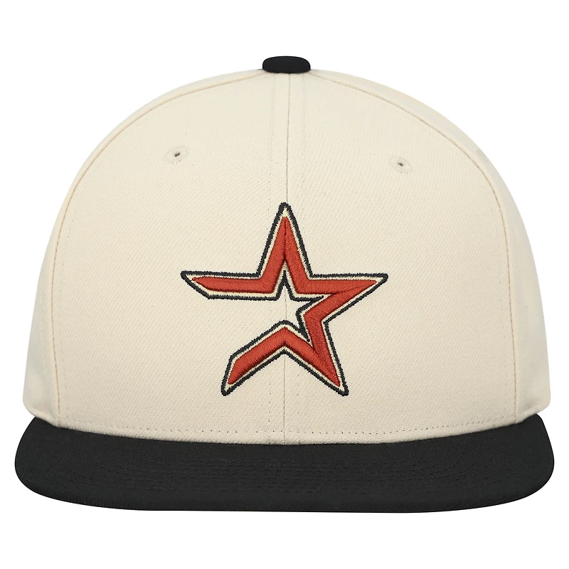 Casquette snapback basique Mitchell & Ness crème Houston Astros Cooperstown Collection pour homme