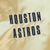Veste légère en satin entièrement zippée Mitchell & Ness Gold Houston Astros OG 2.0 pour hommes