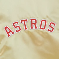 Veste légère en satin entièrement zippée Mitchell & Ness Gold Houston Astros OG 2.0 pour hommes