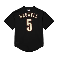 Maillot d'entraînement de frappeur en maille noir Mitchell & Ness Jeff Bagwell des Astros Houston la collection Cooperstown pour hommes