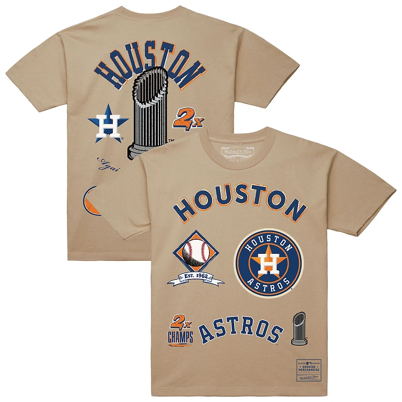 T-shirt Mitchell & Ness kaki pour homme, Houston Astros Legacy Defined