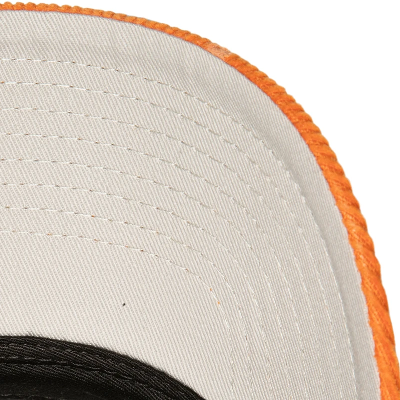 Casquette Snapback en velours côtelé Pro Mitchell & Ness pour hommes, bleu marine/orange, Houston Astros