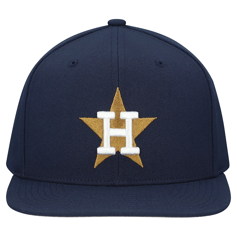 Casquette snapback basique Mitchell & Ness bleu marine Houston Astros Cooperstown Collection pour homme