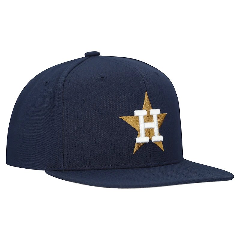 Casquette snapback basique Mitchell & Ness bleu marine Houston Astros Cooperstown Collection pour homme