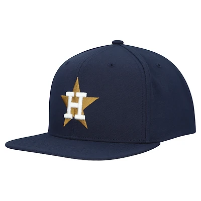 Casquette snapback basique Mitchell & Ness bleu marine Houston Astros Cooperstown Collection pour homme