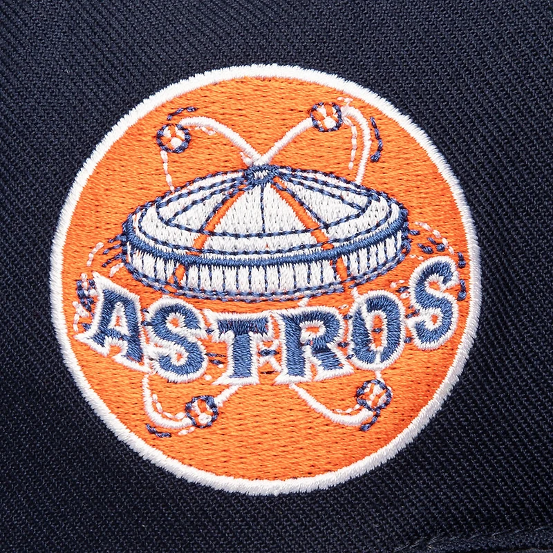 Casquette à visière double snapback Houston Astros bleu marine Mitchell & Ness pour homme