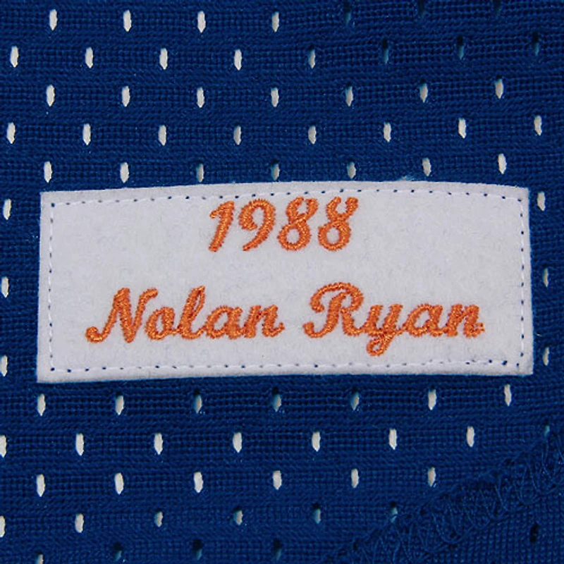 Hommes Mitchell & Ness Nolan Ryan Navy Houston Astros 1988 Authentique Cooperstown Collection Mesh Batting Practice Jersey