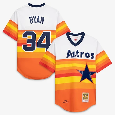 Men's Mitchell & Ness Nolan Ryan White Houston Astros Throwback Authentic Jersey