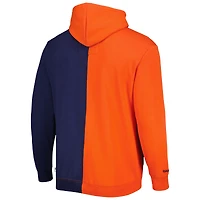 Men's Mitchell & Ness Orange/Navy Houston Astros Fleece Full-Zip Hoodie