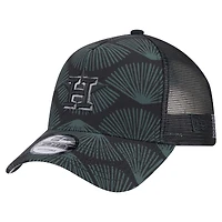 Men's New Era  Black Houston Astros 9FORTY A-Frame Trucker Adjustable Hat