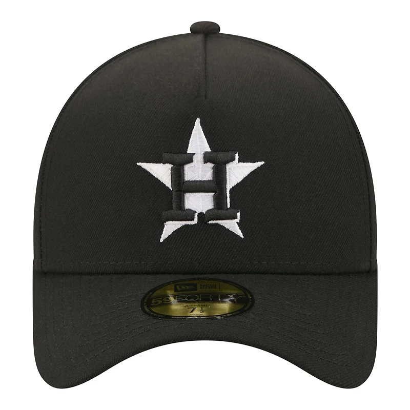 Men's New Era Black Houston Astros A-Frame 59FORTY Fitted Hat