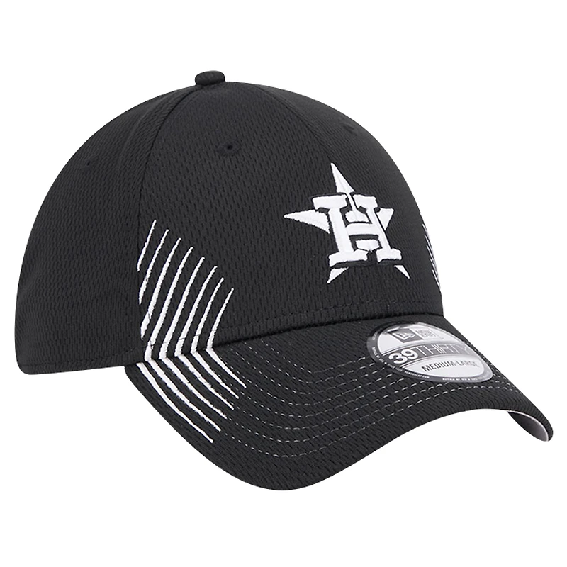 Casquette flexible Active Dash Mark 39THIRTY des Houston Astros New Era noire pour hommes